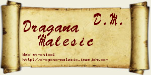 Dragana Malešić vizit kartica